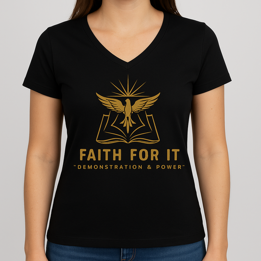 Black short sleeve V-neck T-shirts